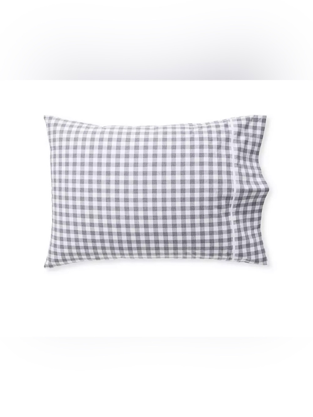 New! Serena & Lily (Fog- Gray) Gingham pillowcase Set- KING size